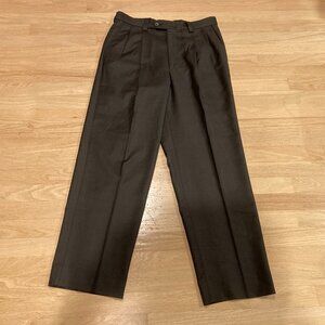 Linea Naturale Luxe Men's Dress Pants, Made In Italy, Brown, Size 32, 100% Wool